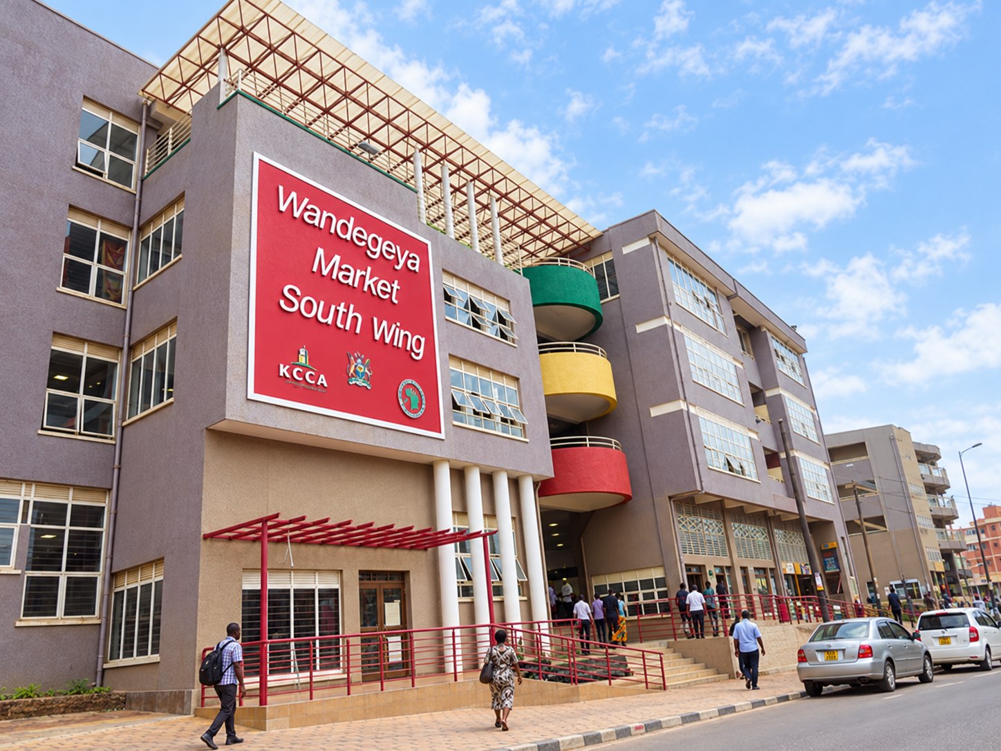 Second exterior perspective of KCCA Wandegeya Market South Wing